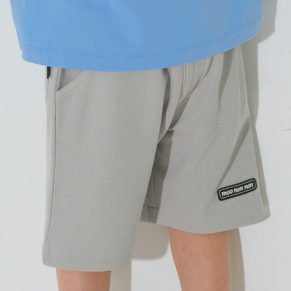 綿100％ ロゴワッペン 鹿の子ハーフパンツ  MainImage