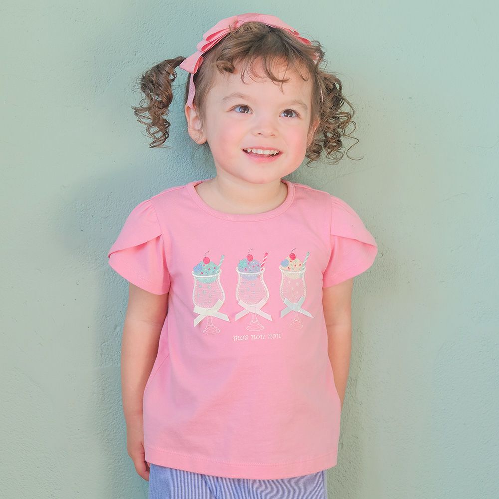 綿100％ クリームソーダ刺繍Tシャツ  MainImage