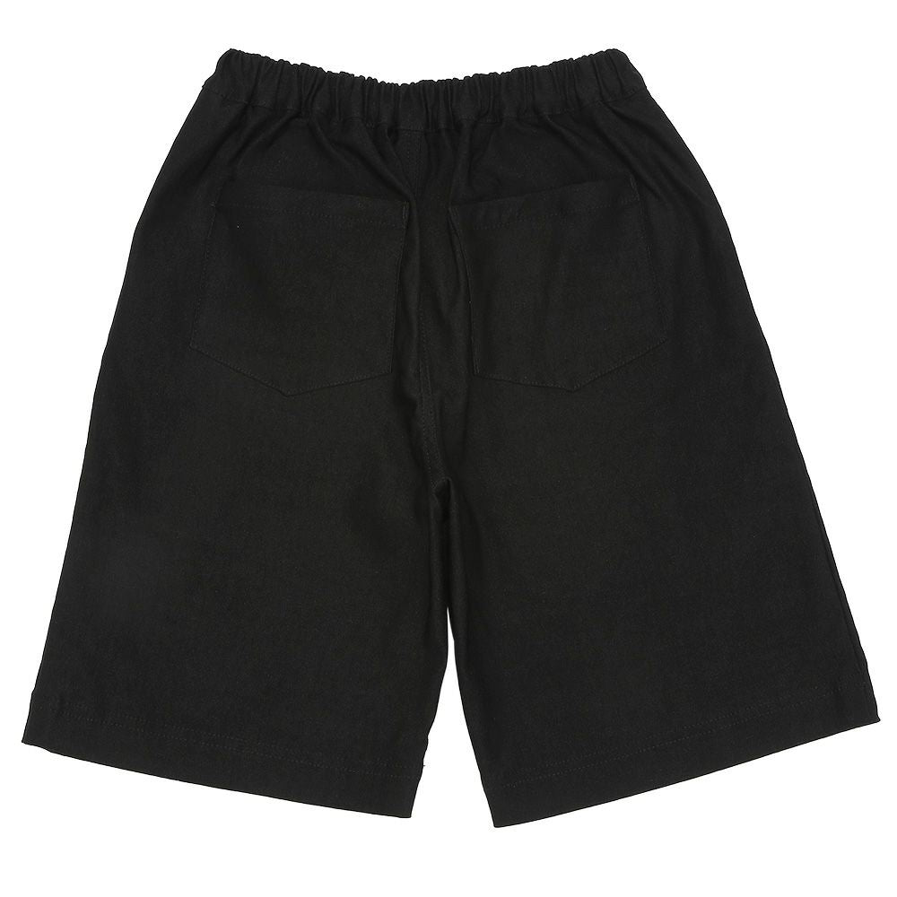 ストレッチツイル ロゴワッペン ハーフパンツ Black back