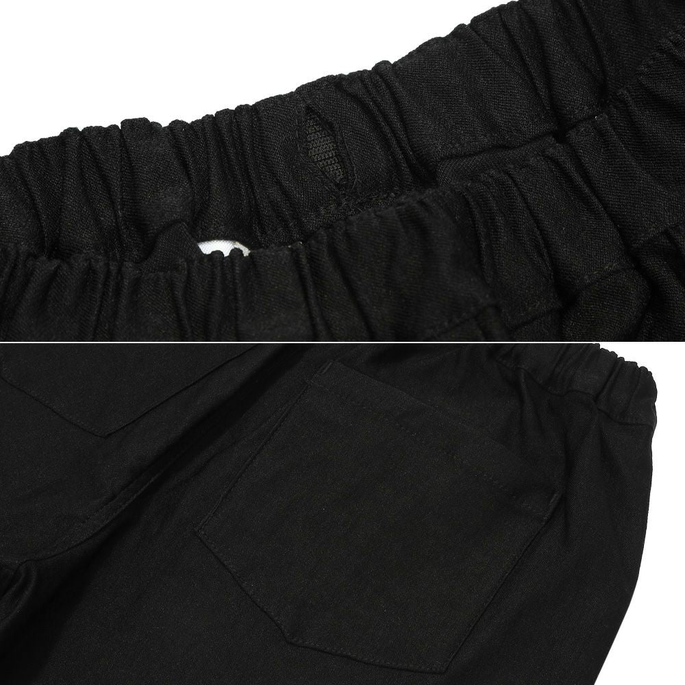 ストレッチツイル ロゴワッペン ハーフパンツ Black Design point 2