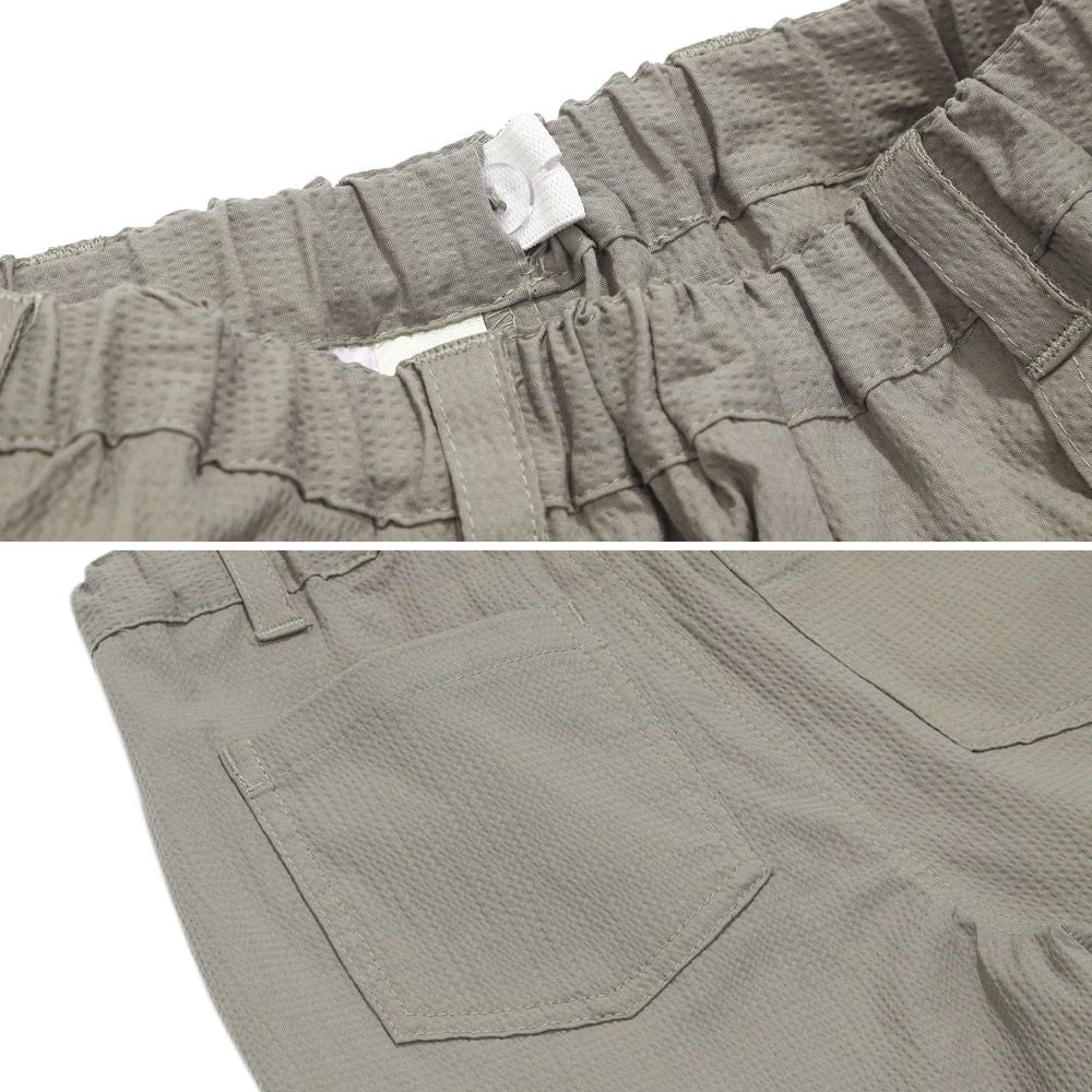 ストレッチサッカー ロゴワッペン ハーフパンツ Gray Design point 2