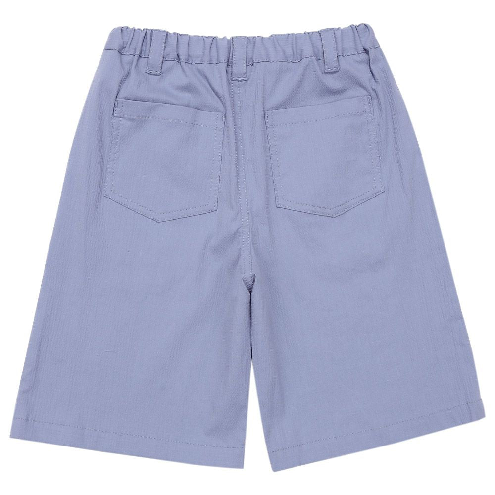 ストレッチサッカー ロゴワッペン ハーフパンツ Blue back