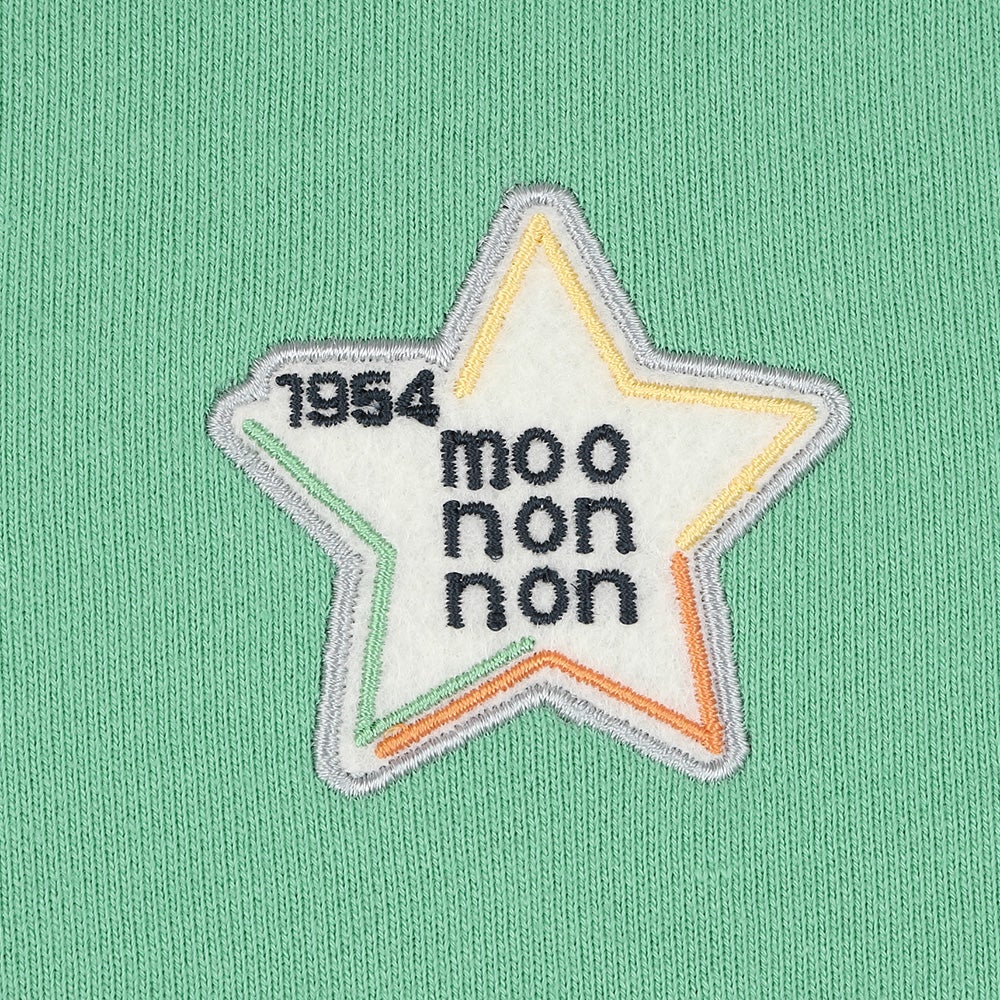 ロゴ 動物 刺繍 トレーナー Green Design point 1