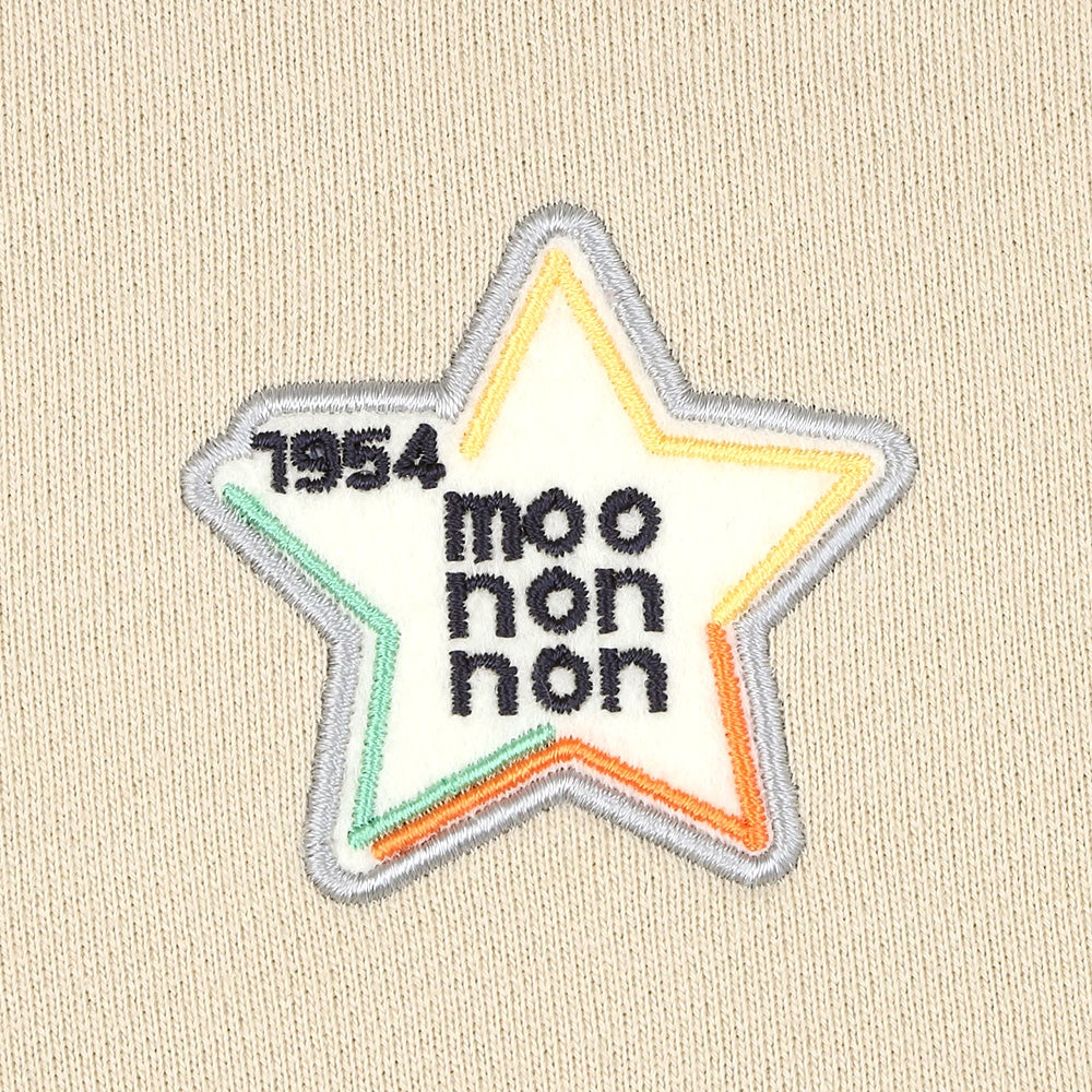ロゴ 動物 刺繍 トレーナー Beige Design point 1