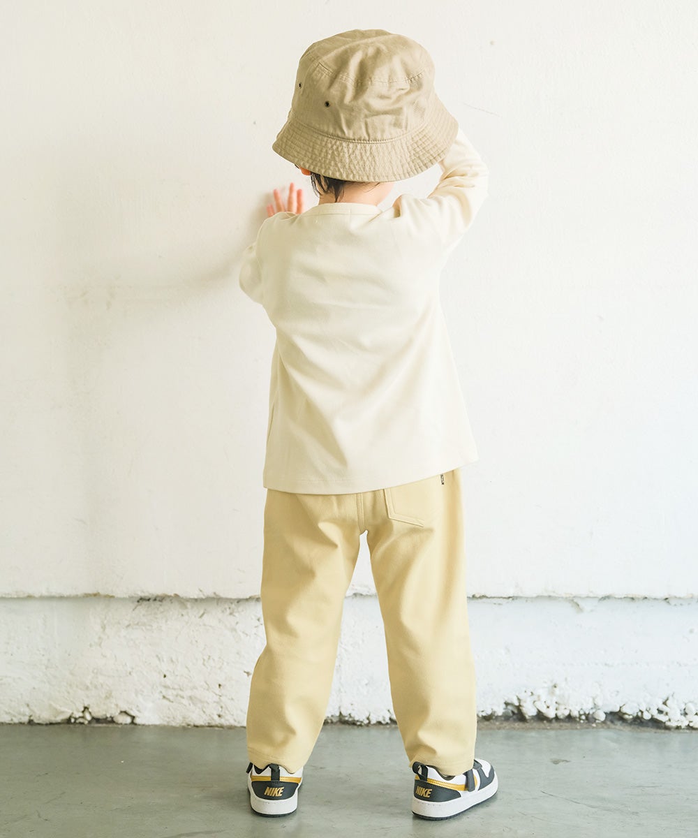 綿100％ 救急車 消防車 乗り物 モチーフ Tシャツ Ivory model image 2
