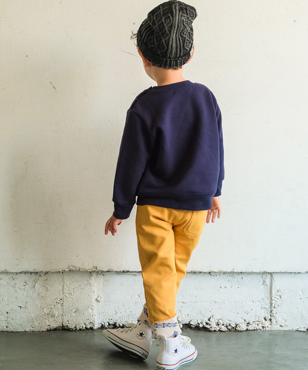 宇宙 電車 乗り物 ワッペン 刺繍 トレーナー Navy model image 4