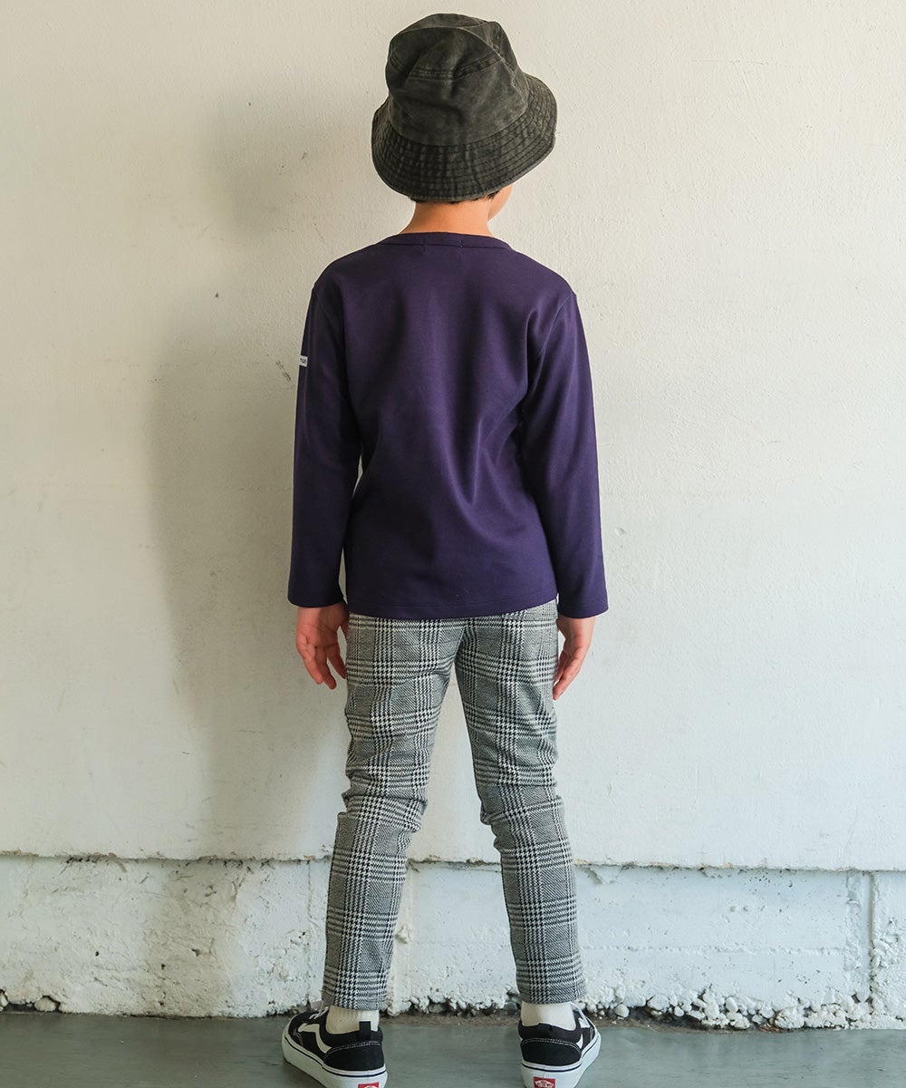 綿100％ 迷彩柄 星ワッペン Tシャツ Navy model image 1