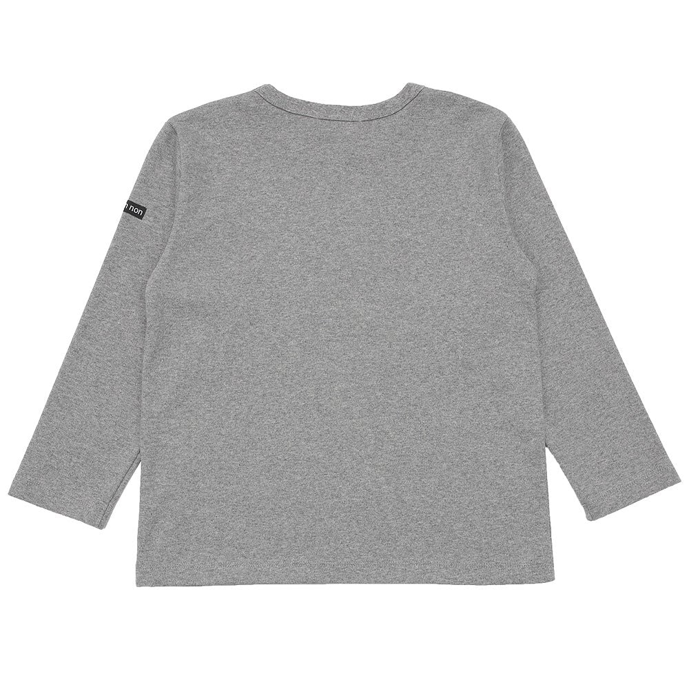 綿100％ 迷彩柄 星ワッペン Tシャツ Misty Gray back