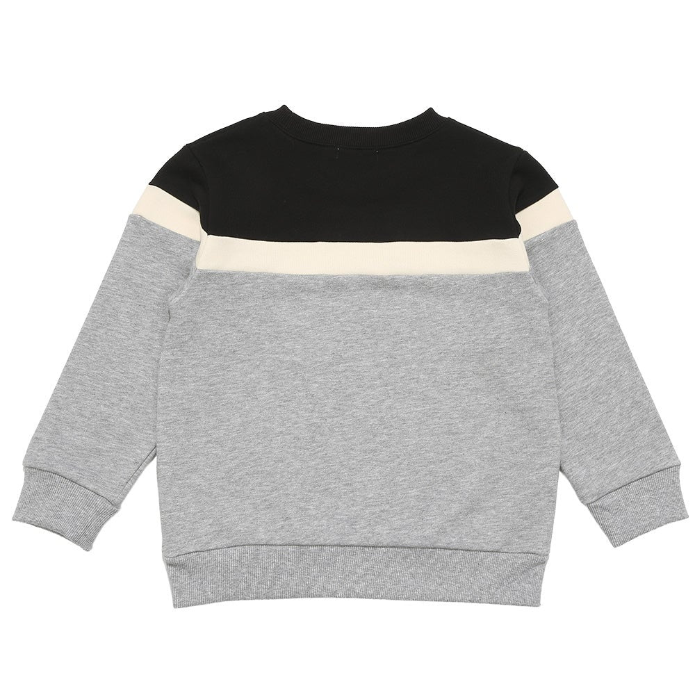 ポケットつき 配色切り替え トレーナー Misty Gray back