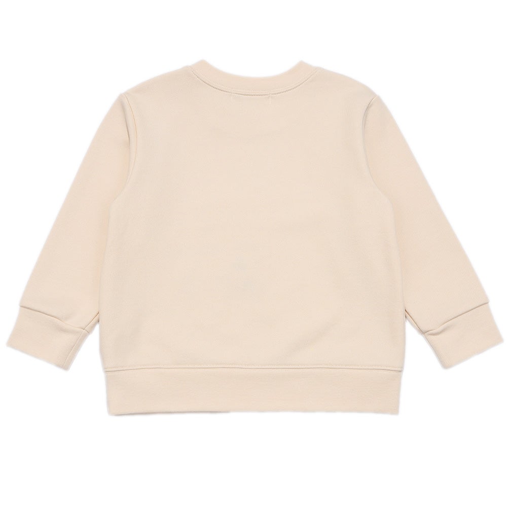 乗り物 ロンドンバス ワッペン 刺繍 海外 プリント トレーナー Ivory back
