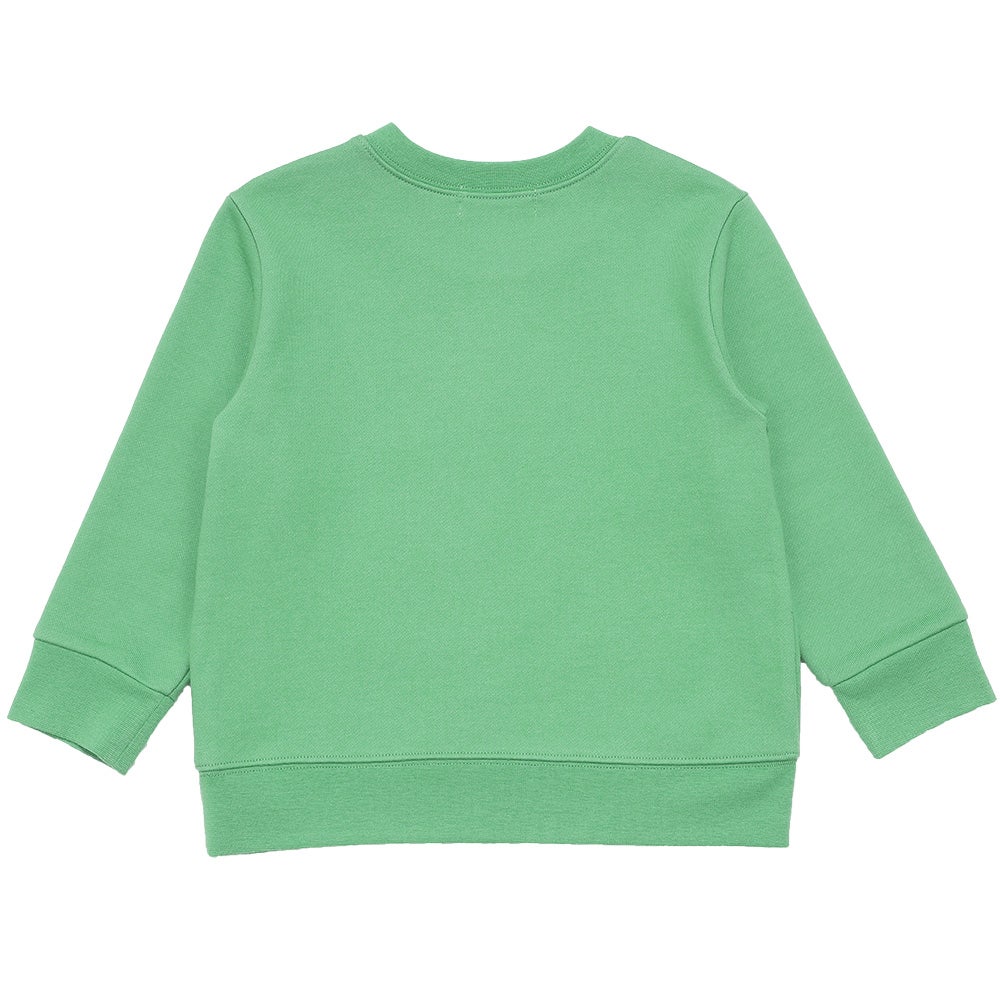 乗り物 ロンドンバス ワッペン 刺繍 海外 プリント トレーナー Green back
