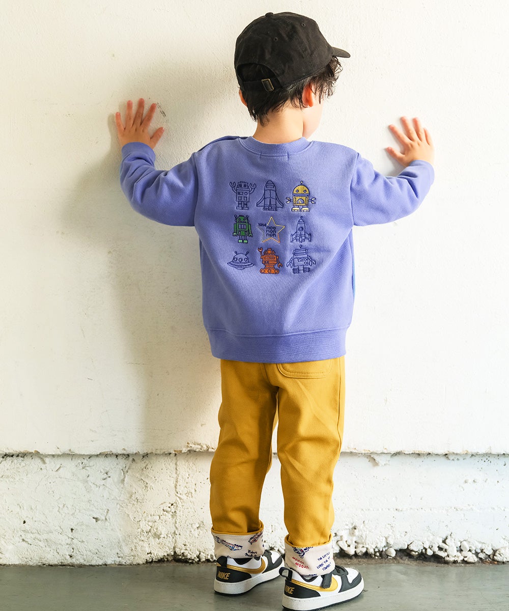 乗り物 ロゴ 折り返し 2way ストレッチロングパンツ Yellow model image whole body