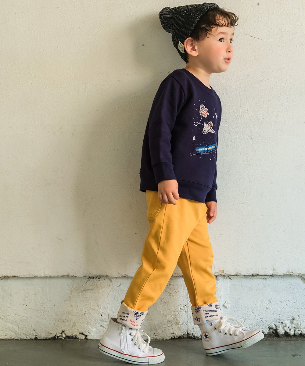 乗り物 ロゴ 折り返し 2way ストレッチロングパンツ Yellow model image 4