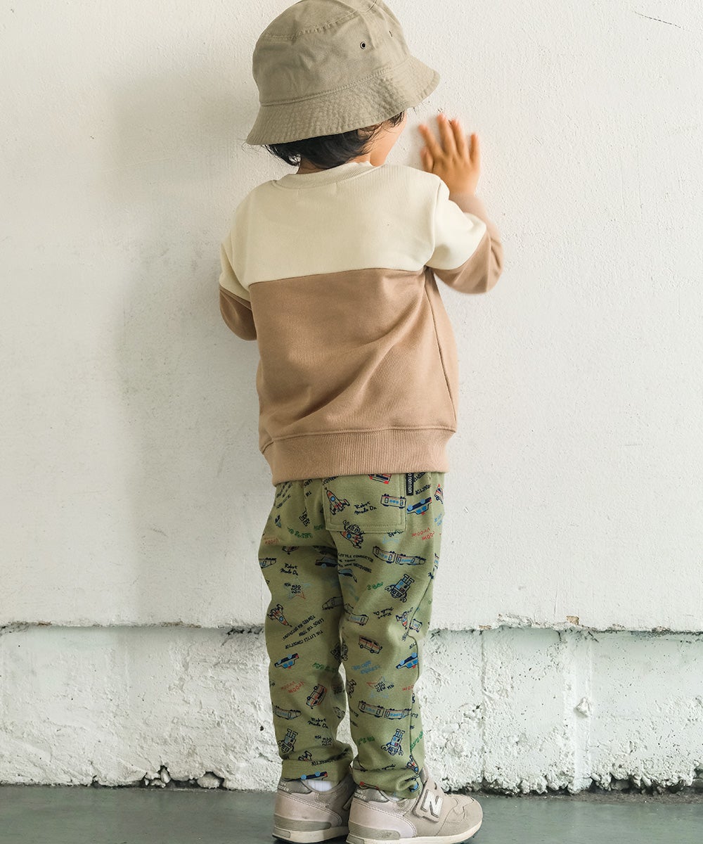 ストレッチ オリジナルプリント 乗り物 ロボット レギンスパンツ Khaki model image 1