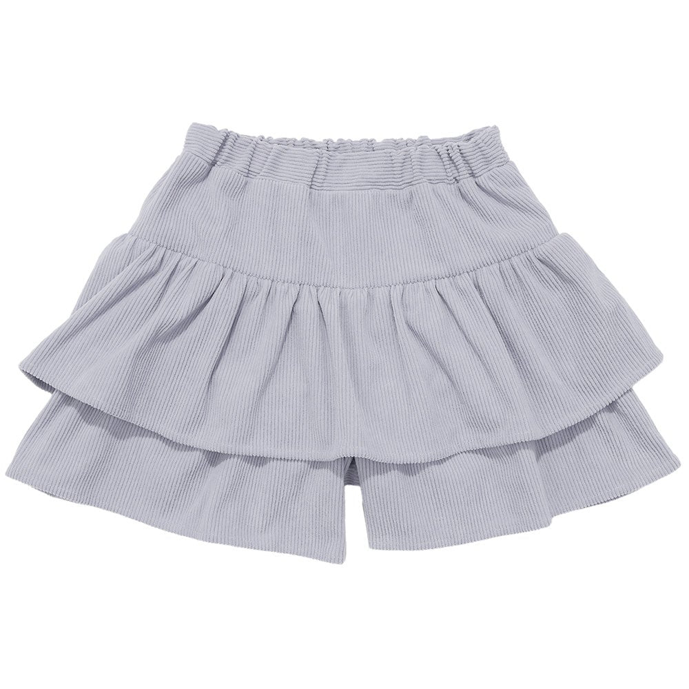 ギャザーフリル コーデュロイキュロットパンツ Blue front