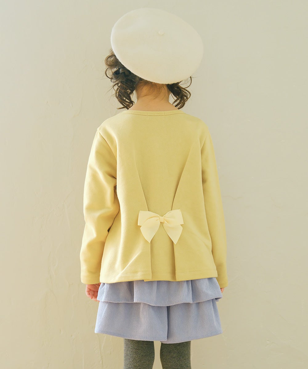 ギャザーフリル コーデュロイキュロットパンツ Blue model image 4