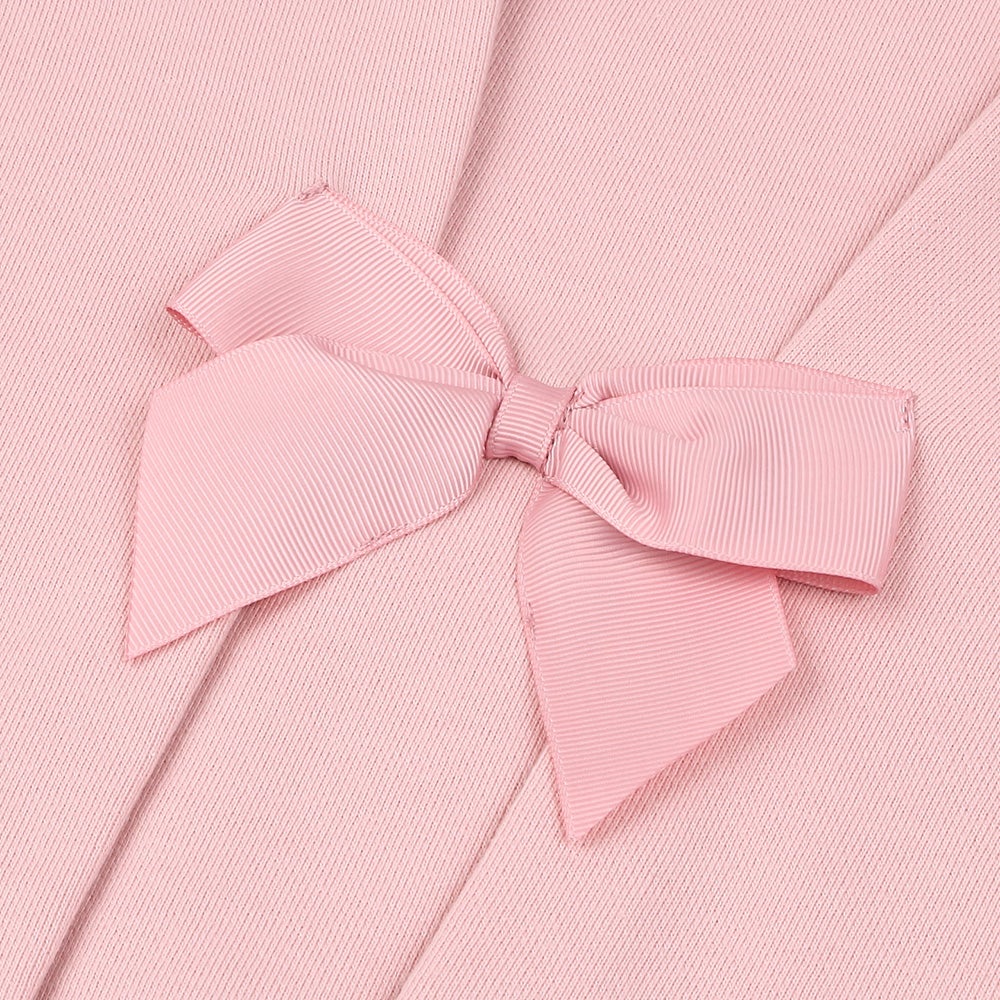 スイーツ刺繍 バックリボンつきトレーナー Pink Design point 2