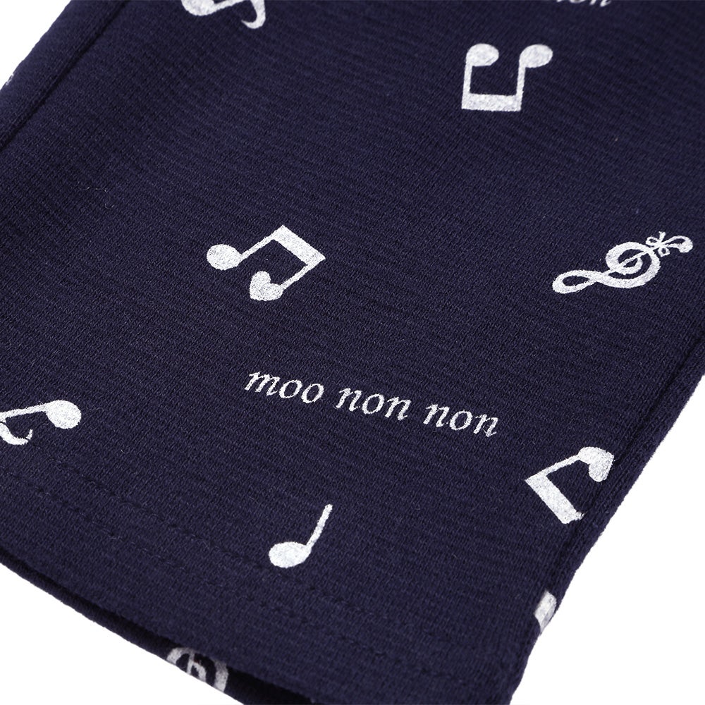 音符＆ブランドロゴ オリジナルプリント レギンスパンツ Navy Design point 1