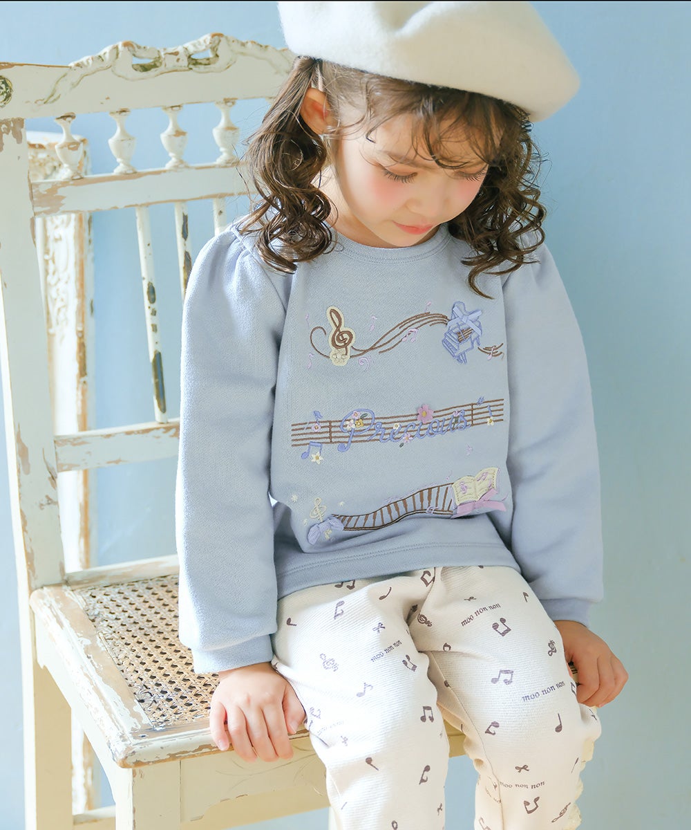 音符＆ブランドロゴ オリジナルプリント レギンスパンツ Ivory model image 2