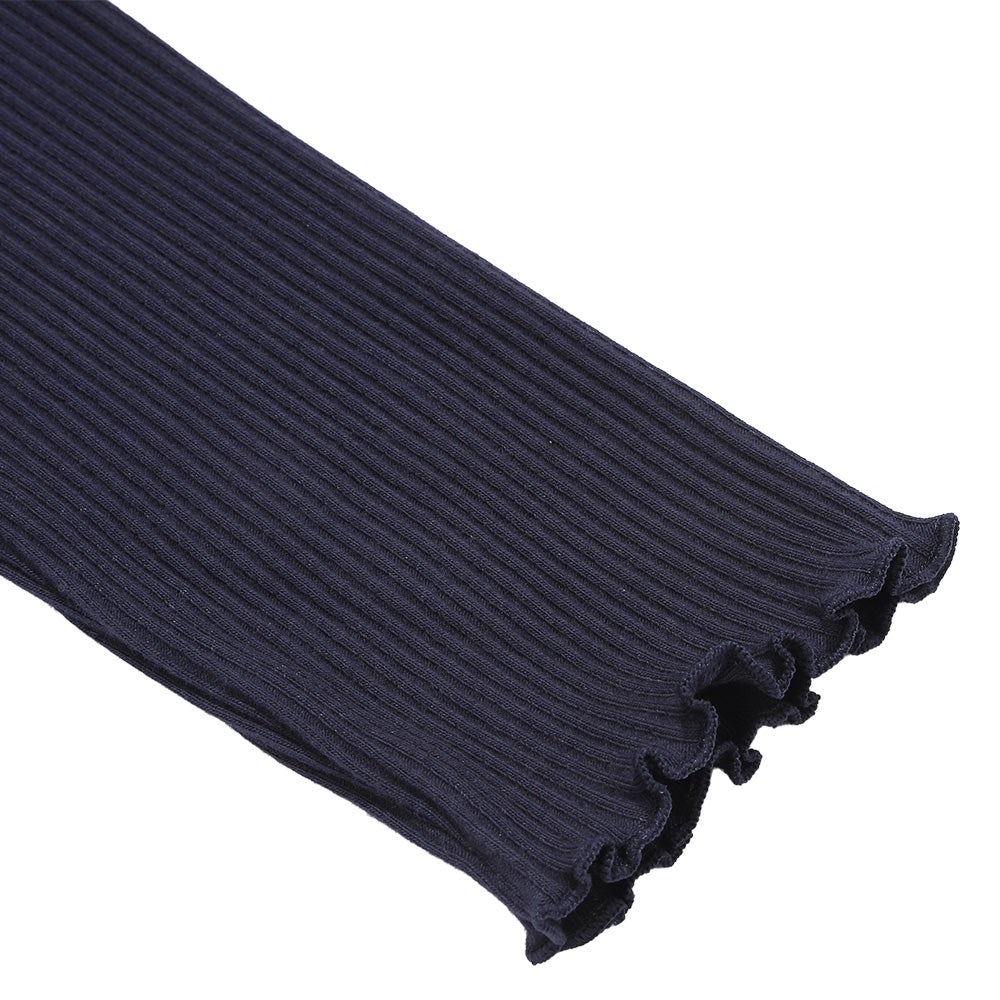 チェック柄キャミソール重ね着風 AラインTシャツ Navy Design point 2