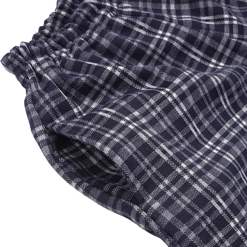 チェック柄 キュロットパンツ Navy Design point 1