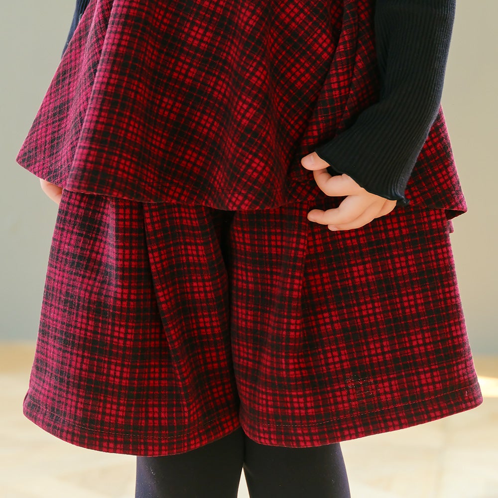 チェック柄 タック キュロットパンツ  MainImage