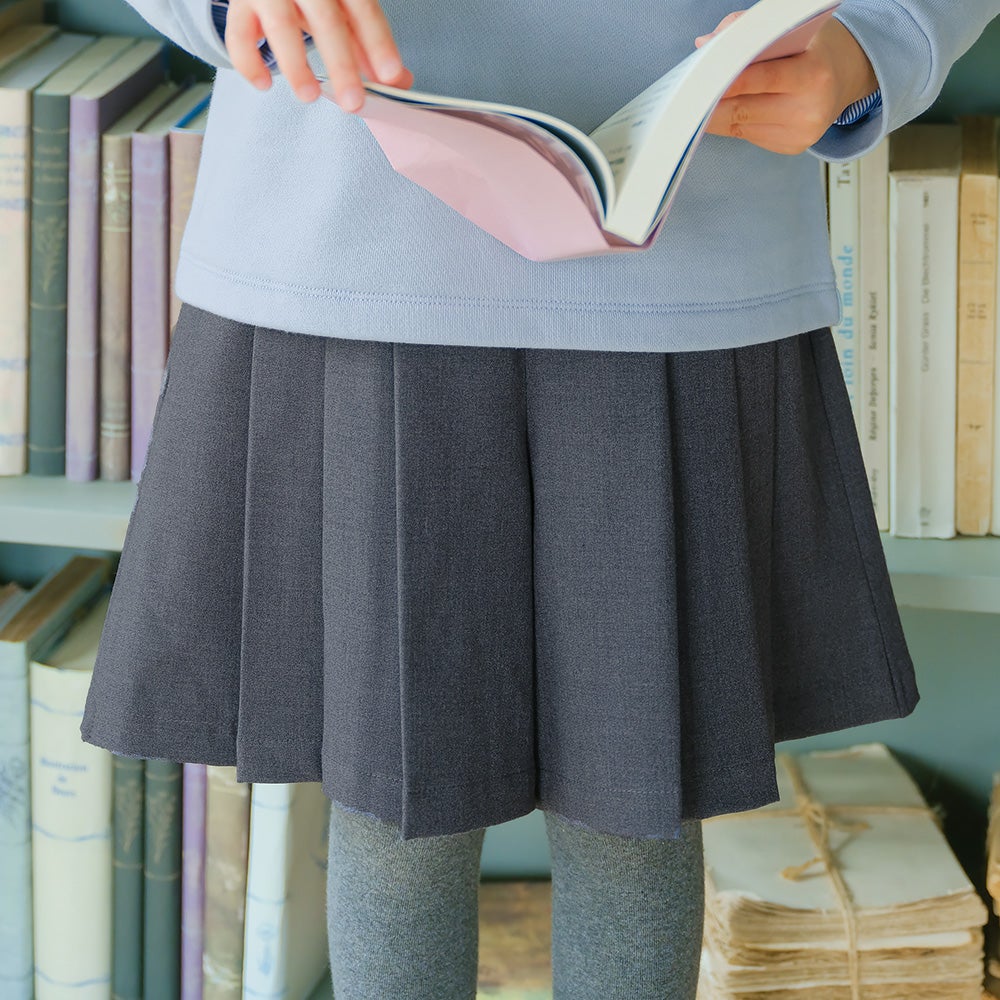 ストレッチツイル プリーツ風 キュロットパンツ  MainImage