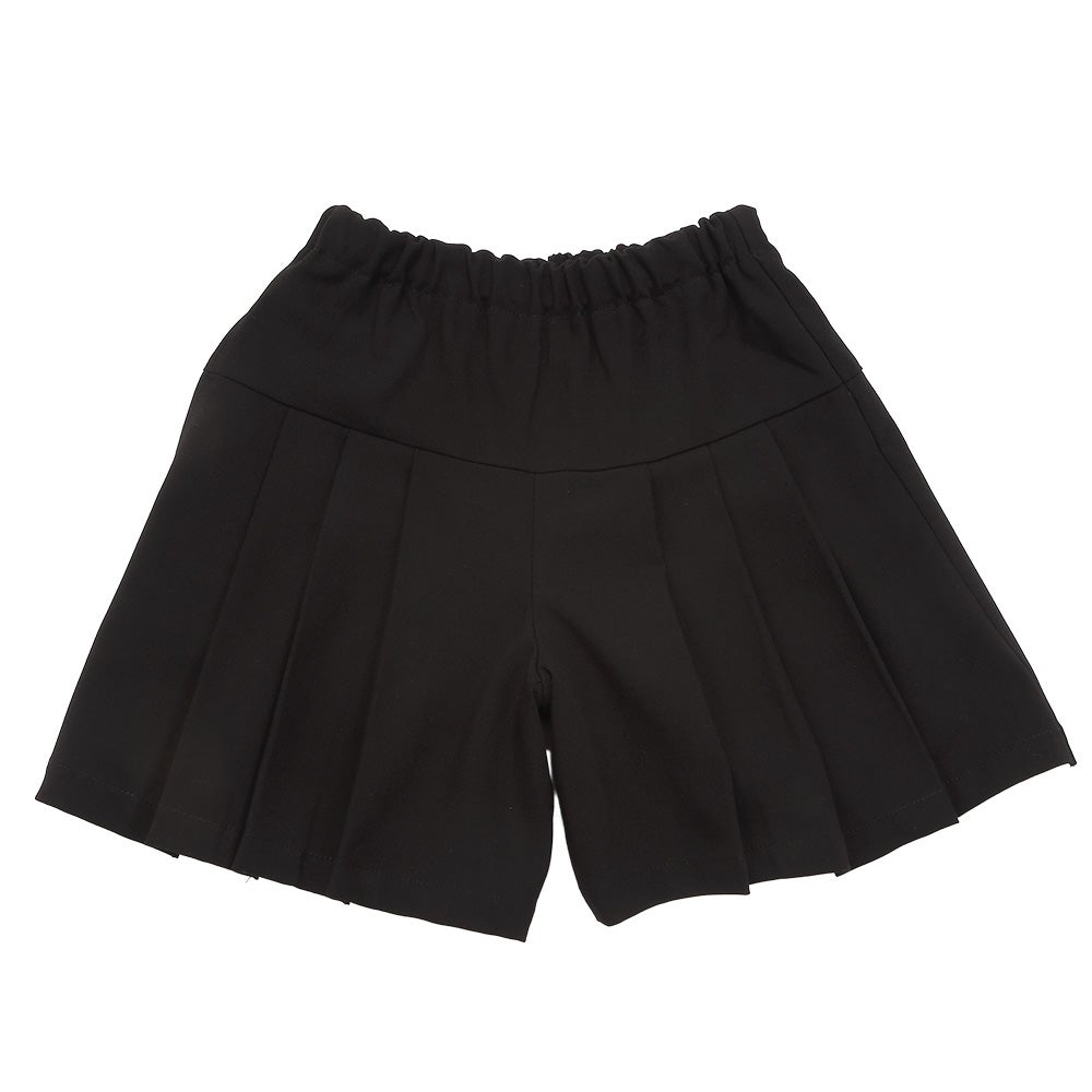 ストレッチツイル プリーツ風 キュロットパンツ Black back