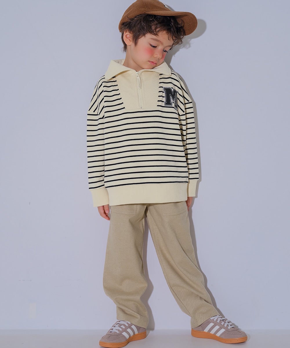ユニセックス 男女兼用 微起毛 ベイカーパンツ Beige model image up