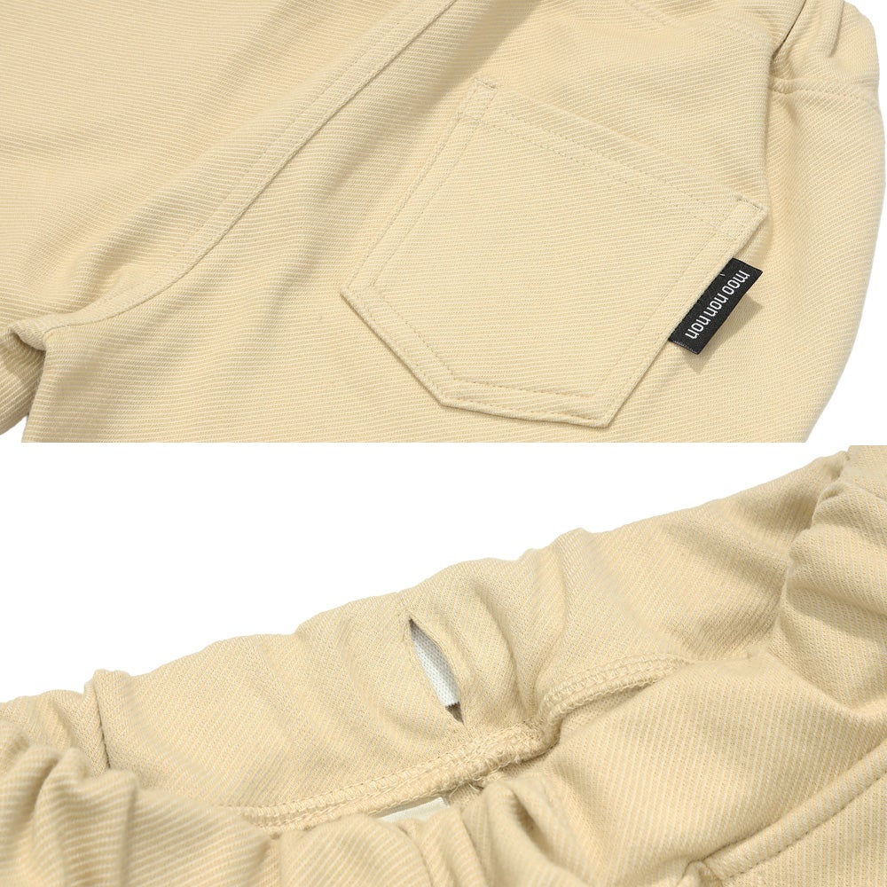 ハンバーガー はたらく車 乗り物刺繍 ストレッチパンツ Beige Design point 1