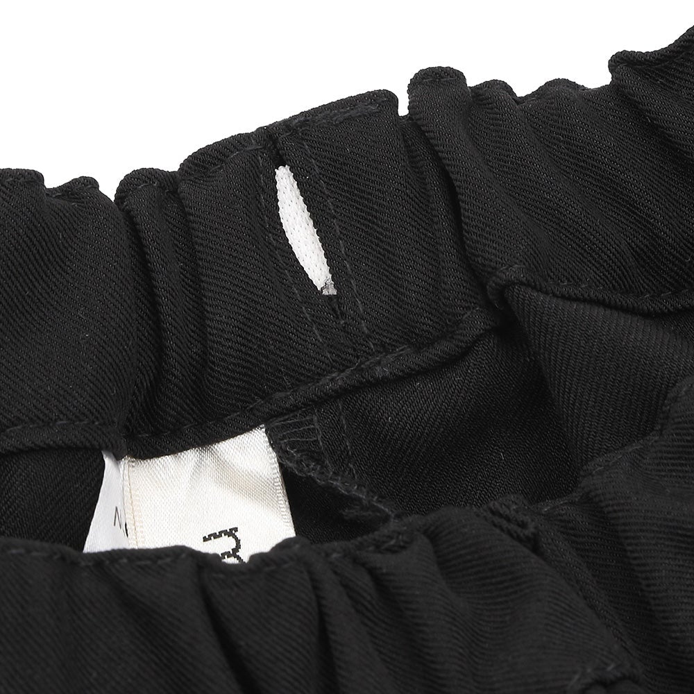 男女兼用 ウエストゴム ストレッチパンツ Black Design point 2