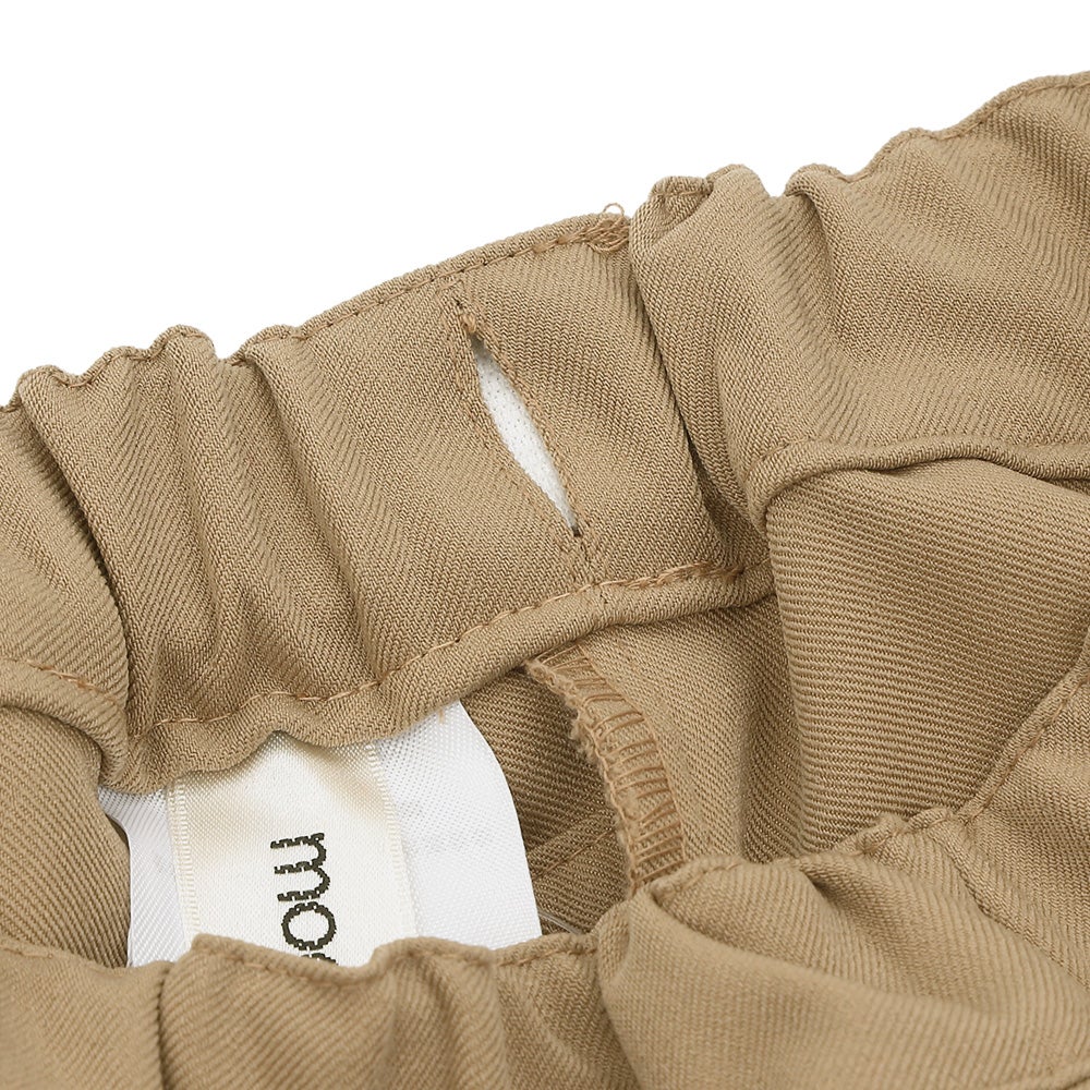 男女兼用 ウエストゴム ストレッチパンツ Beige Design point 2