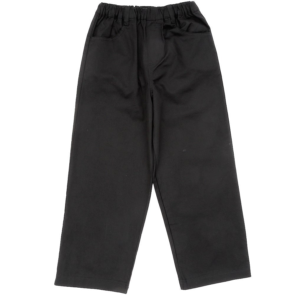男女兼用 ストレッチツイル ストレートパンツ Black front