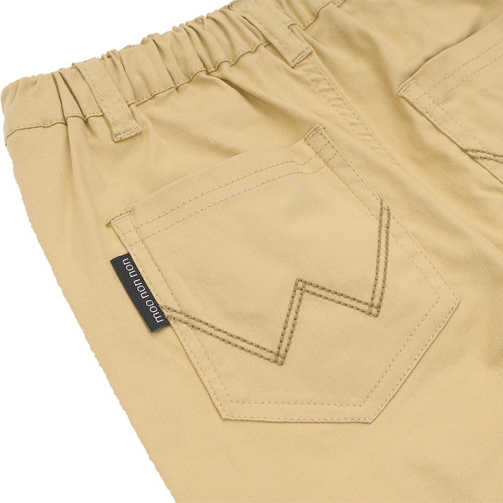 男女兼用 ストレッチツイル ストレートパンツ Beige Design point 1