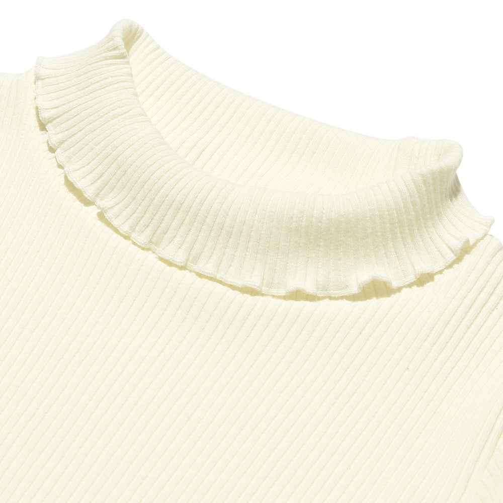 リブ ハイネックカットソー Off White Design point 1