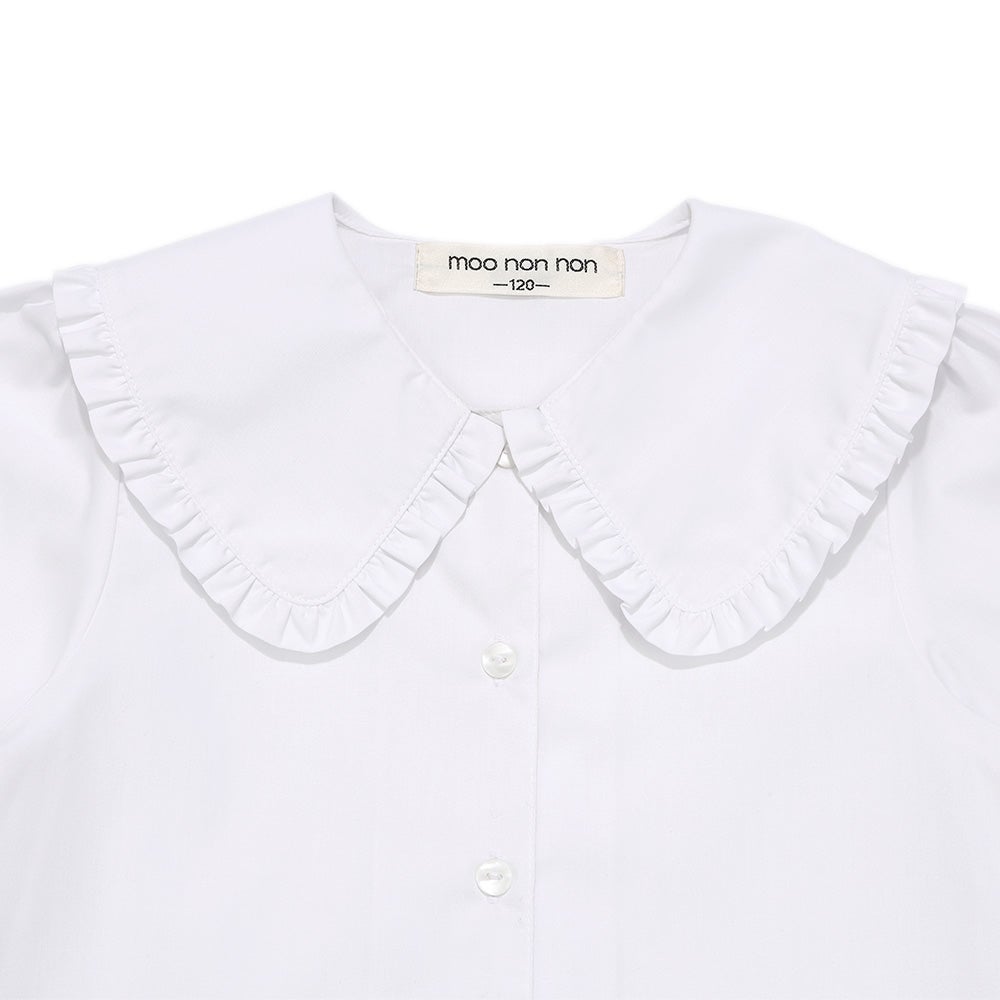 フリル 襟つき ブラウス Off White Design point 1
