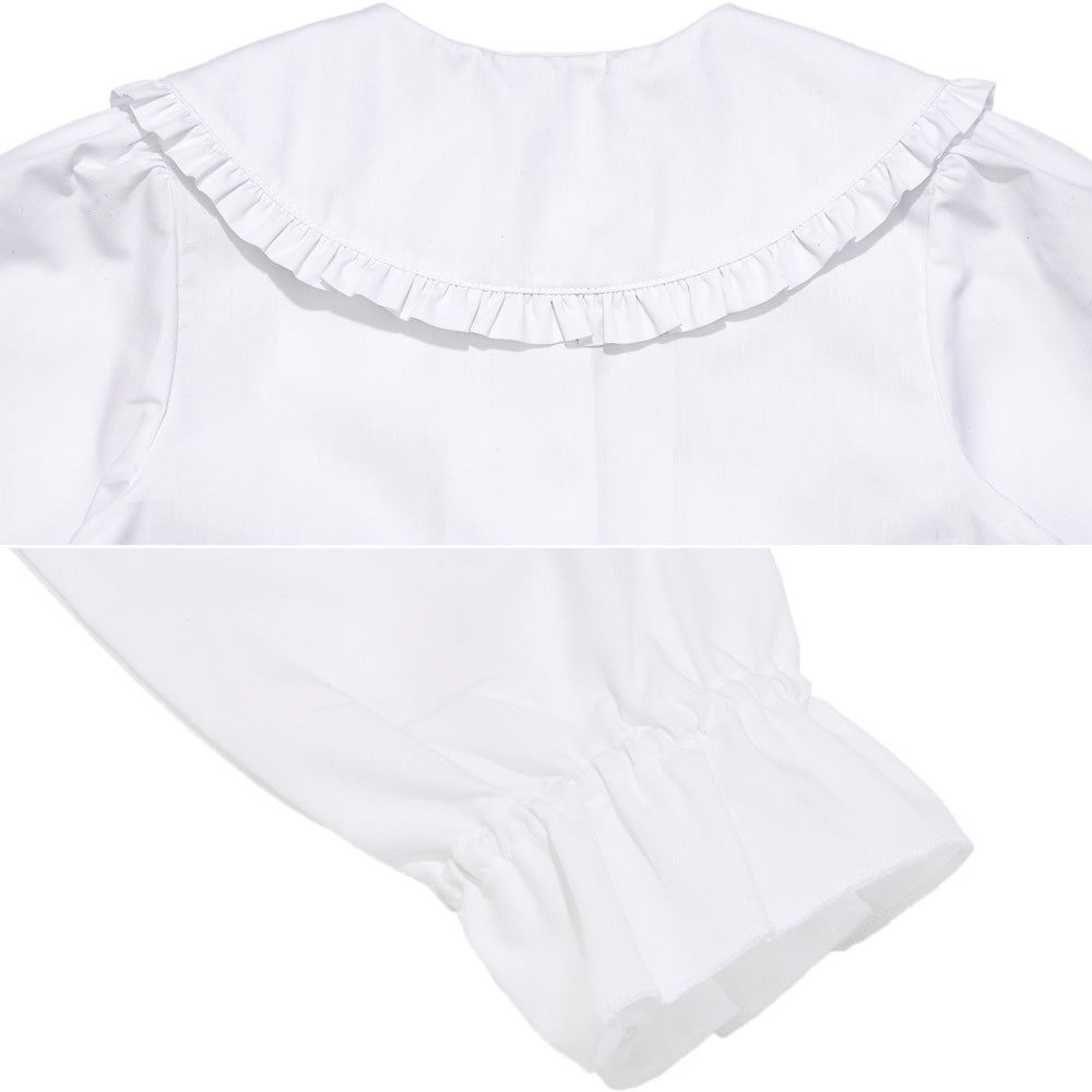 フリル 襟つき ブラウス Off White Design point 2