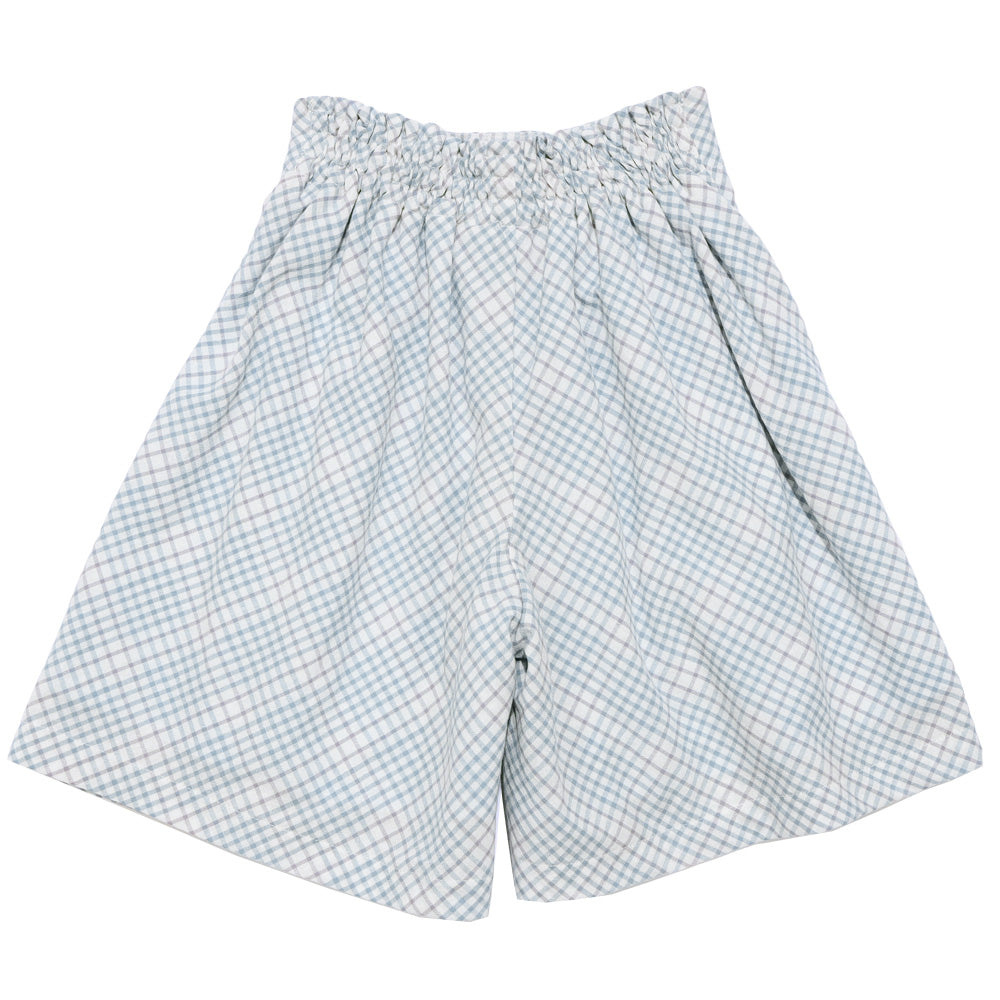 綿100％ チェック柄 キュロット