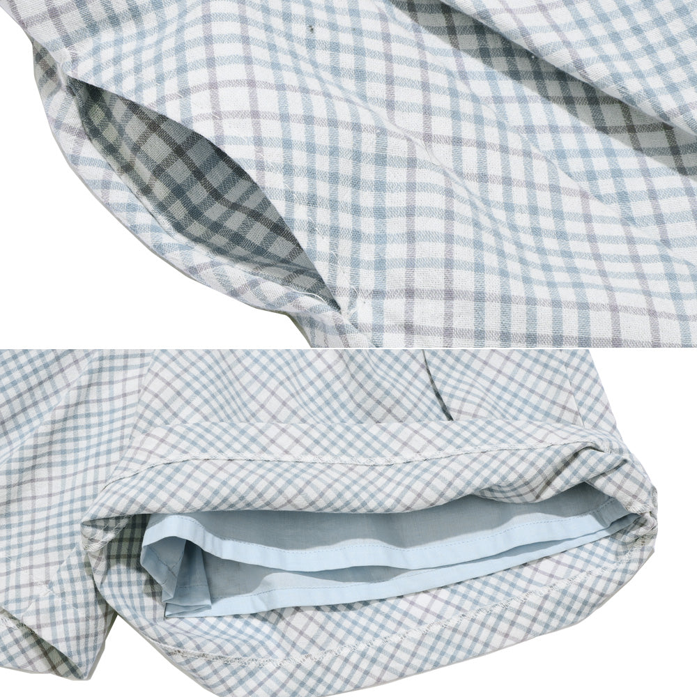 綿100％ チェック柄 キュロット