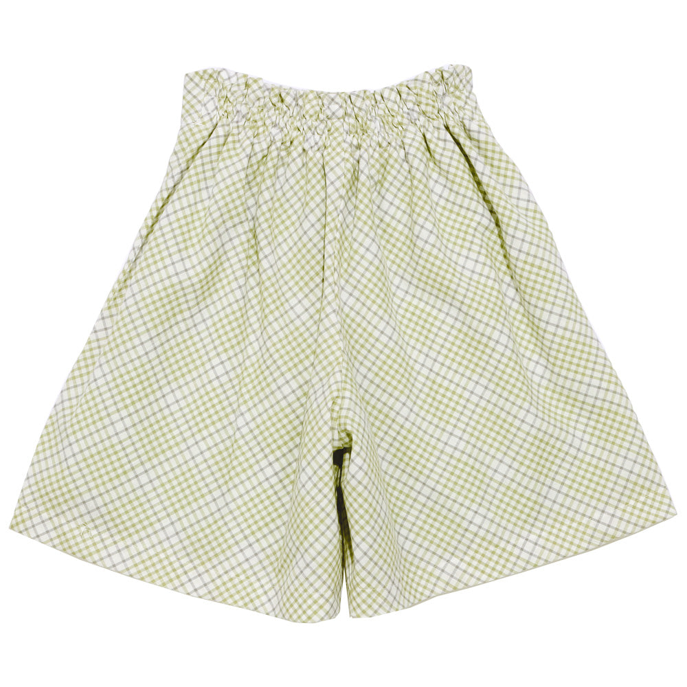 綿100％ チェック柄 キュロット