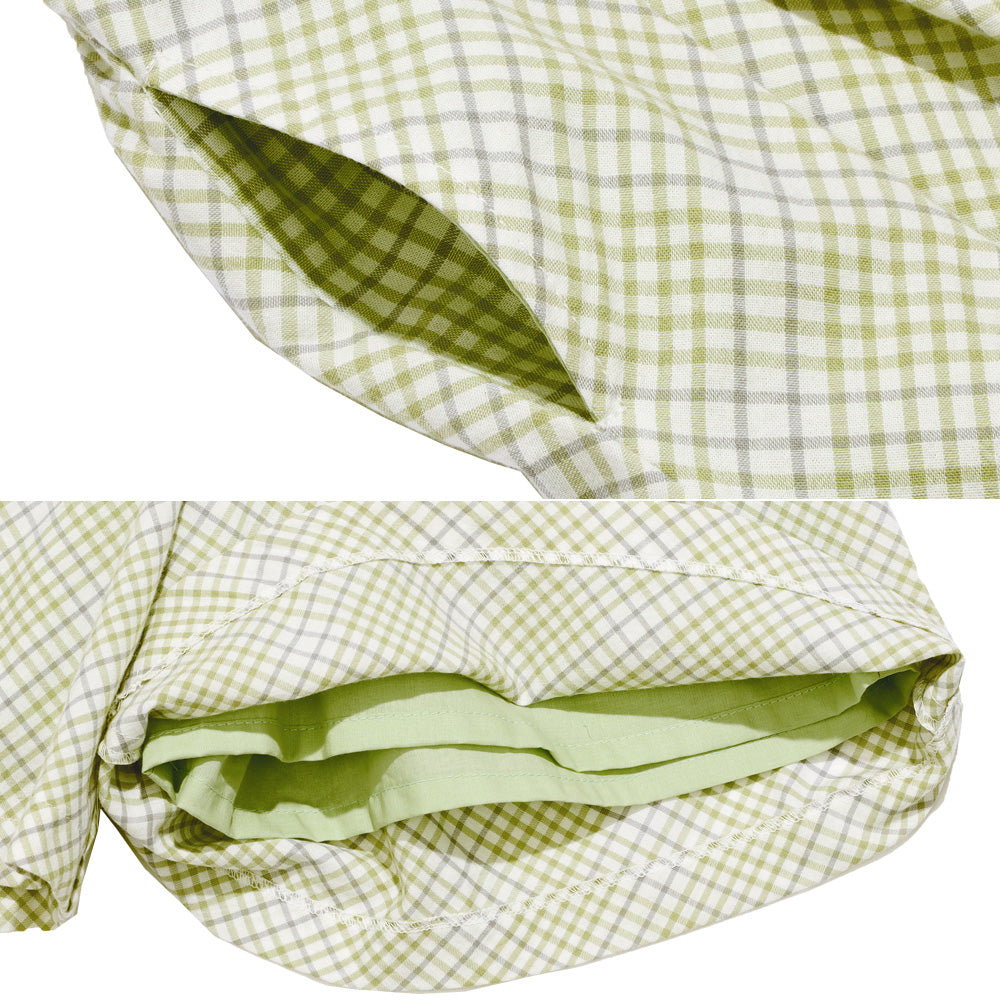 綿100％ チェック柄 キュロット