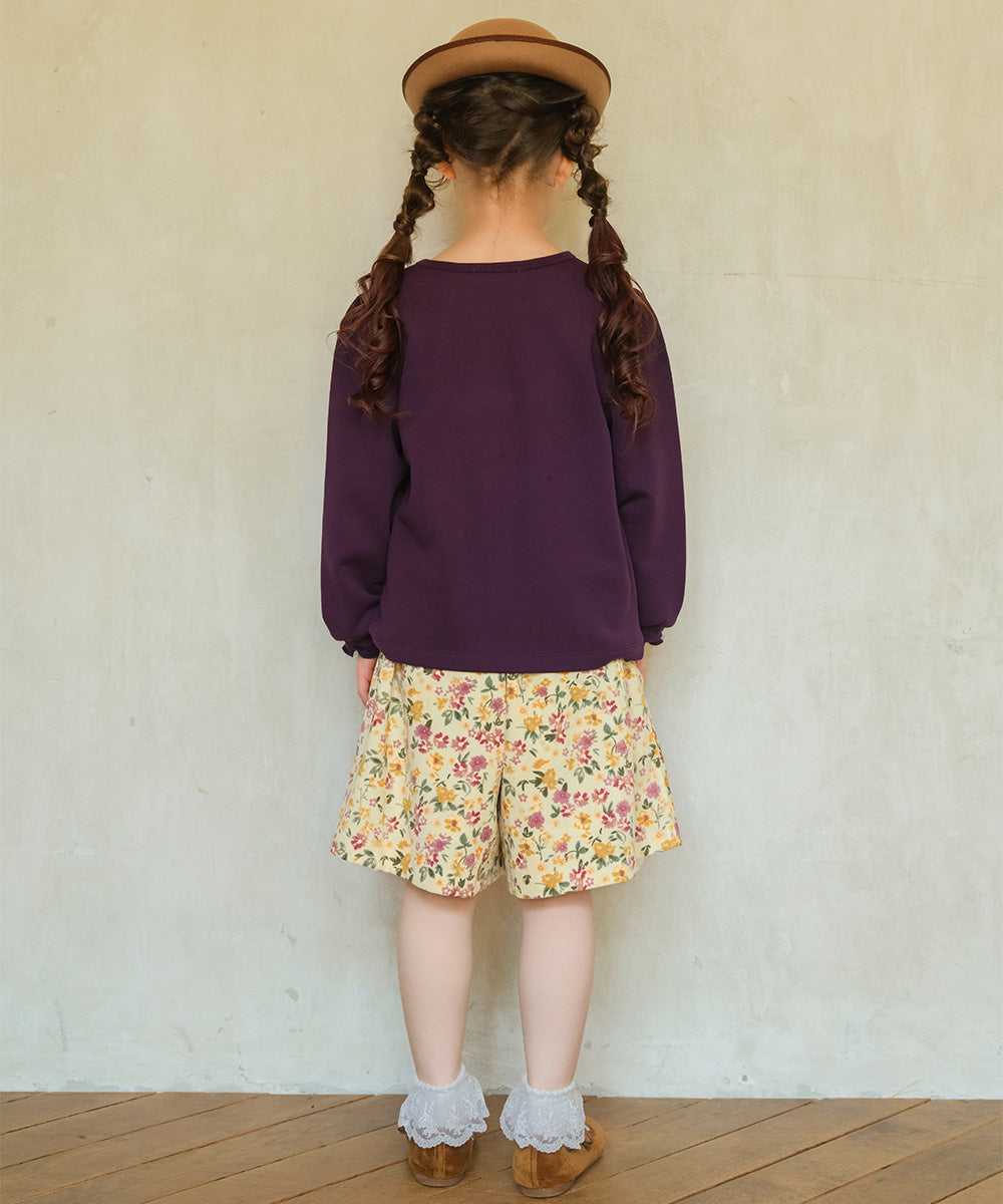 ティーカップ ロゴ刺繍 裏毛トレーナー