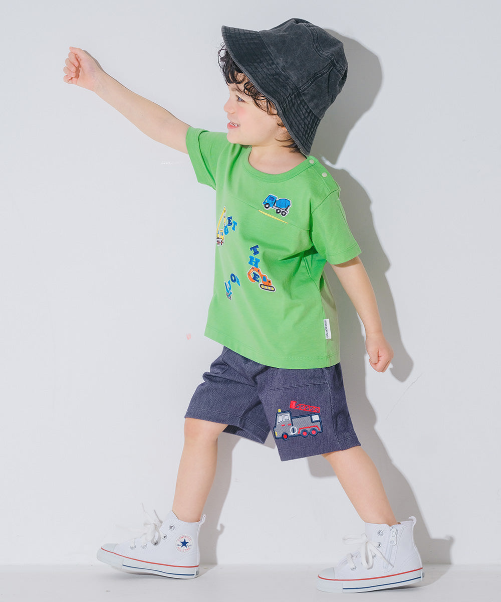 働く車 刺繍ワッペン Tシャツ