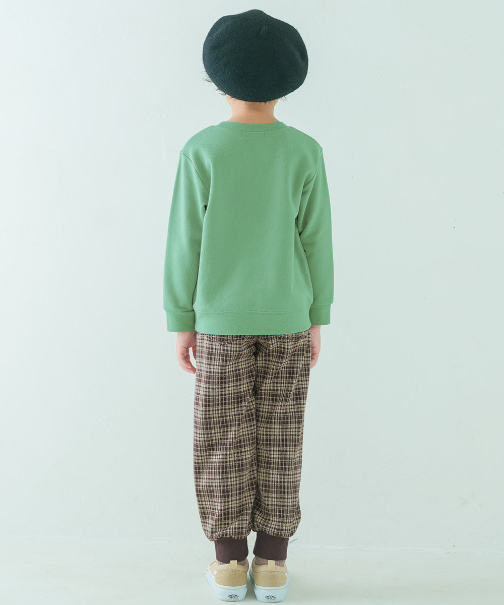 ジャガードニット チェック柄 ストレッチ ジョガーパンツ