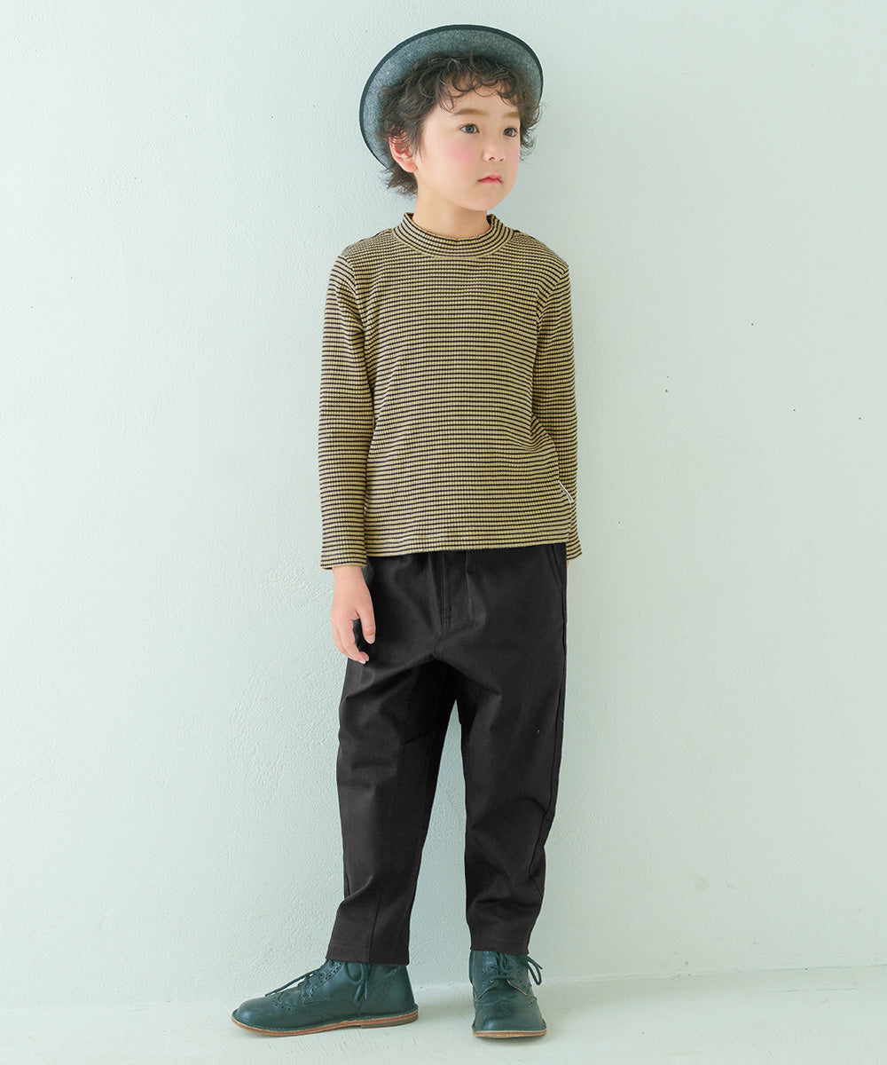 ストレッチツイル マチつきテーパードパンツ