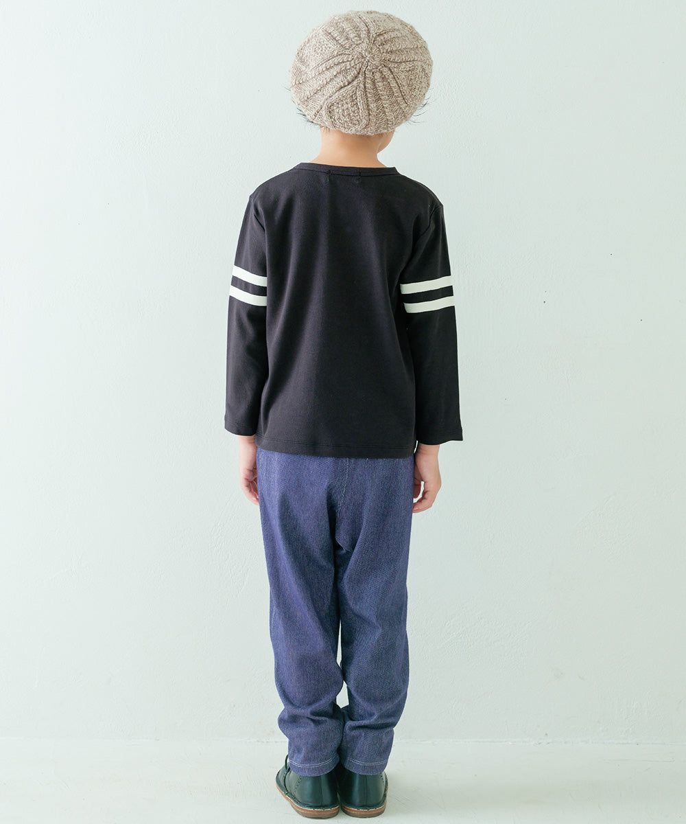 綿100％ バイク ロゴ フロッキープリントTシャツ