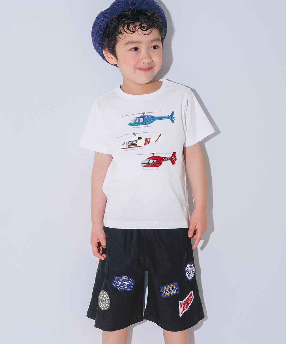 ストレッチツイル ロゴワッペン ハーフパンツ