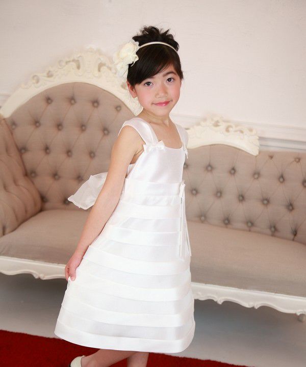 Tulle tucked dress Off White model image 4