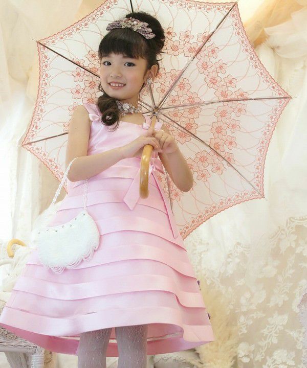 Tulle tucked dress Pink model image up