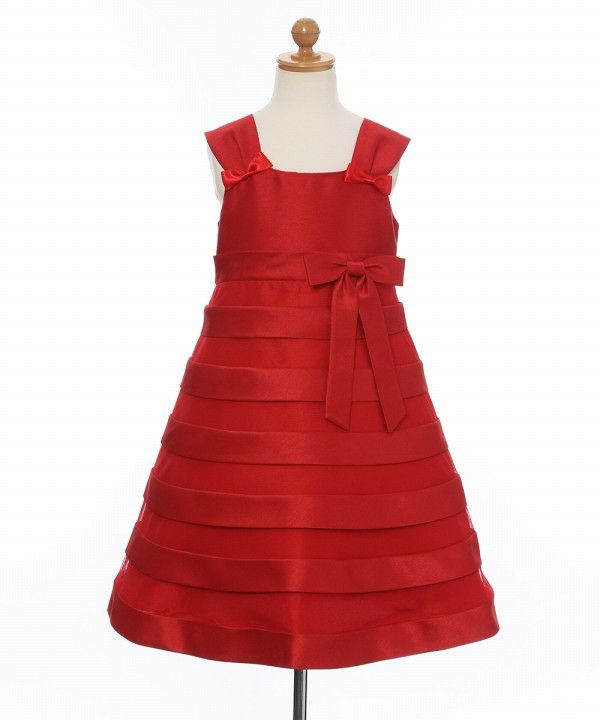 Tulle tucked dress Red torso